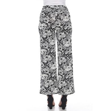 Women's White Mark Floral Print Palazzo Pants