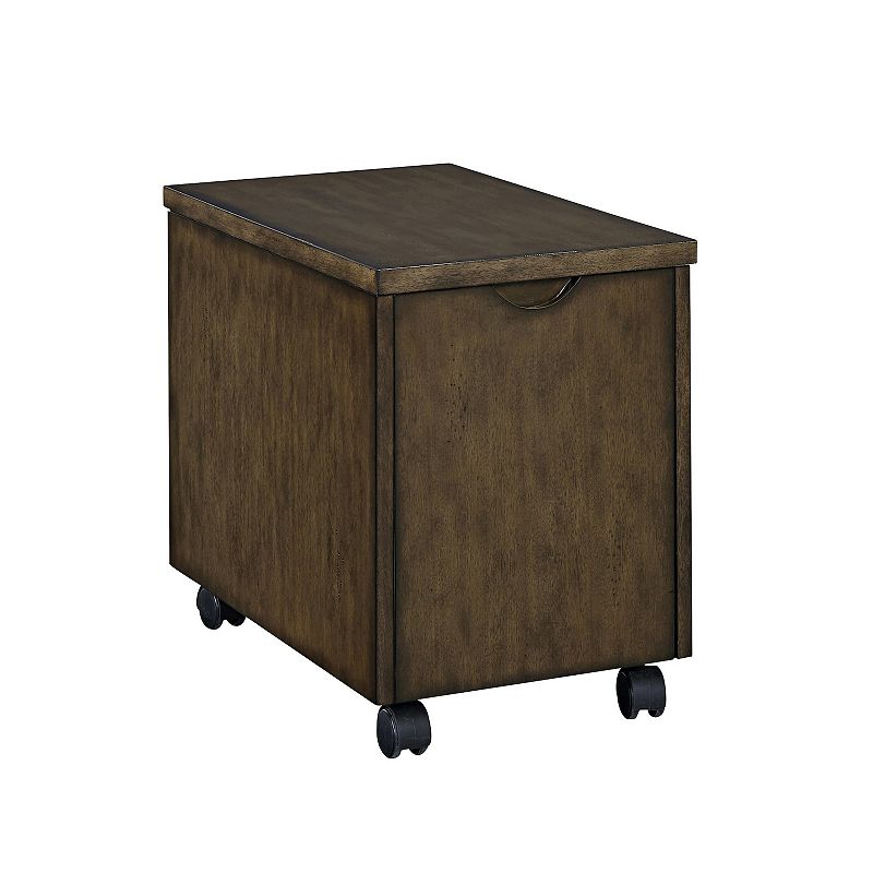 homestyles Xcel Mobile File Cabinet Cart, Brown