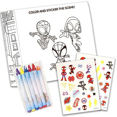 Spider-Man Color & Sticker Activity and Crayon Case