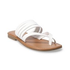 White Strappy Sandals Shoes Kohl s