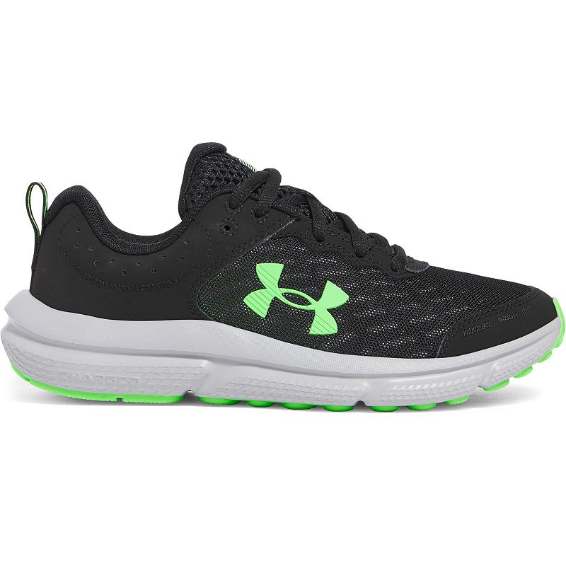 Under Armour Assert 10 Big Kids Running Shoes, Boy's, Size: 7, Gray Green Shock