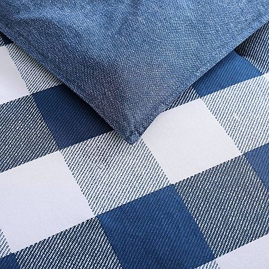 Wrangler Bison Plaid Blue Comforter Set