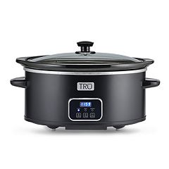 Crock-Pot Programmable 6-Quart Countdown Oval Slow Cooker with Dipper, Red