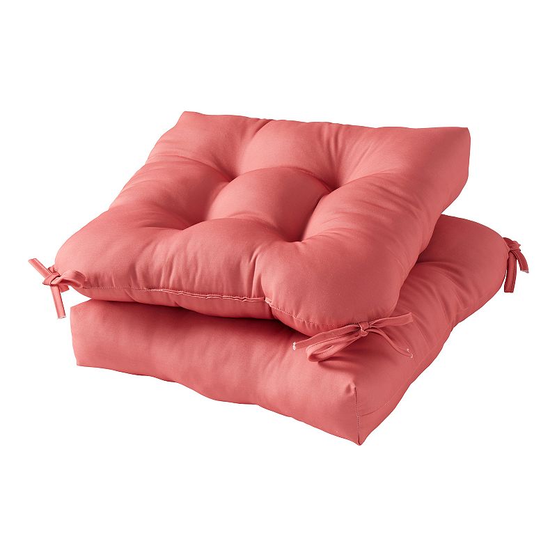 Greendale Home Fashions 20" 2-piece Outdoor Chair Cushion Set, Pink