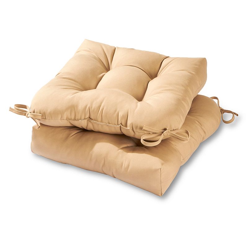 Greendale Home Fashions 20" 2-piece Outdoor Chair Cushion Set, Grey