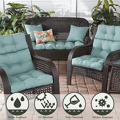 Greendale Home Fashions 2-piece Outdoor High Back Chair Cushion Set