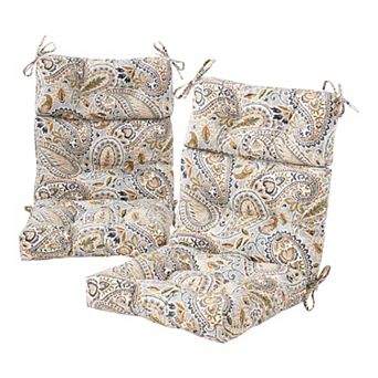 Greendale Home Fashions 2 pc Outdoor High Back Chair Cushion Set