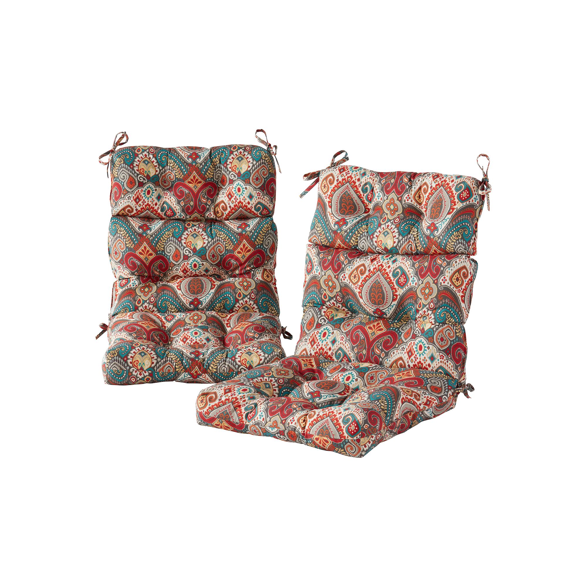 Greendale Home Fashions 2-piece Outdoor High Back Chair Cushion Set, Asbury