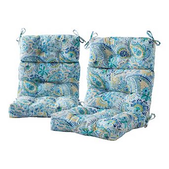 Greendale Home Fashions 2 pc Outdoor High Back Chair Cushion Set