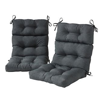 Greendale Home Fashions 2 pc Outdoor High Back Chair Cushion Set