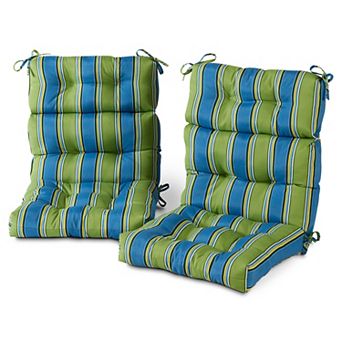 Greendale Home Fashions 2 pc Outdoor High Back Chair Cushion Set