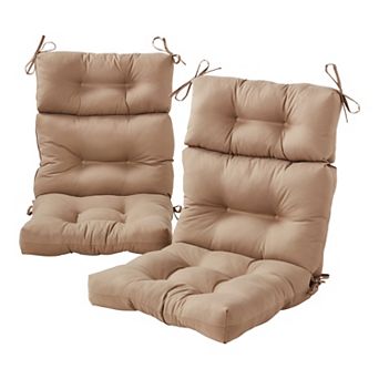 Greendale Home Fashions 2 pc Outdoor High Back Chair Cushion Set
