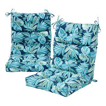 Greendale Home Fashions 2 pc Outdoor High Back Chair Cushion Set