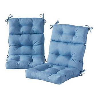 Greendale Home Fashions 2 pc Outdoor High Back Chair Cushion Set