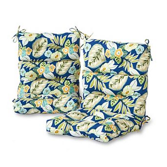 Greendale Home Fashions 2 pc Outdoor High Back Chair Cushion Set