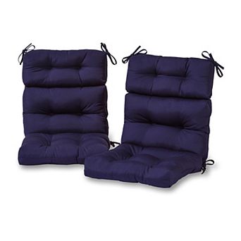 Greendale Home Fashions 2 pc Outdoor High Back Chair Cushion Set