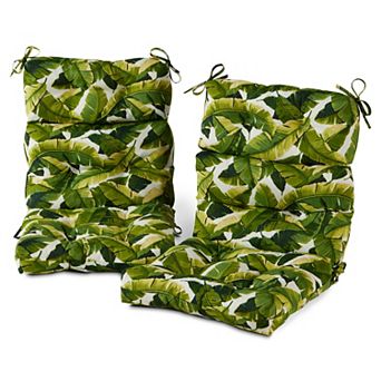 Greendale Home Fashions 2 pc Outdoor High Back Chair Cushion Set