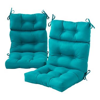 Greendale Home Fashions 2 pc Outdoor High Back Chair Cushion Set