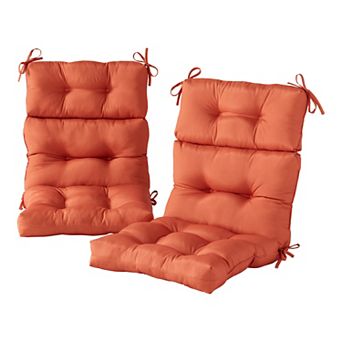 Greendale Home Fashions 2 pc Outdoor High Back Chair Cushion Set
