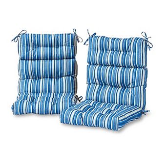 Greendale Home Fashions 2 pc Outdoor High Back Chair Cushion Set