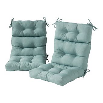 Greendale Home Fashions 2 pc Outdoor High Back Chair Cushion Set