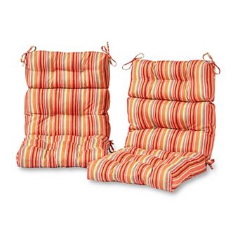 Greendale Home Fashions 2 pc Outdoor High Back Chair Cushion Set