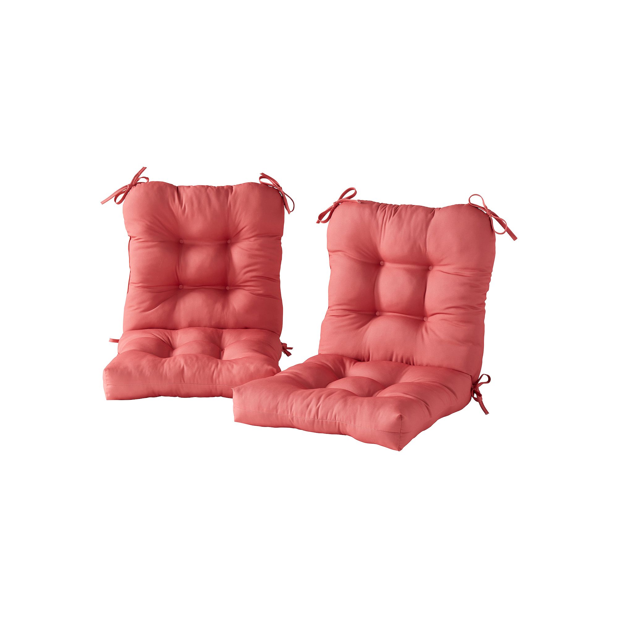 Greendale Home Fashions 2-piece Outdoor Seat/Back Chair Cushion Set, Pink