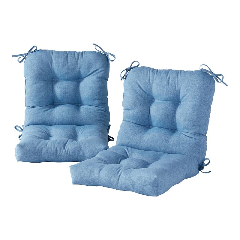 Greendale Home Fashions 2-piece Outdoor Seat/Back Chair Cushion Set, Blue, 