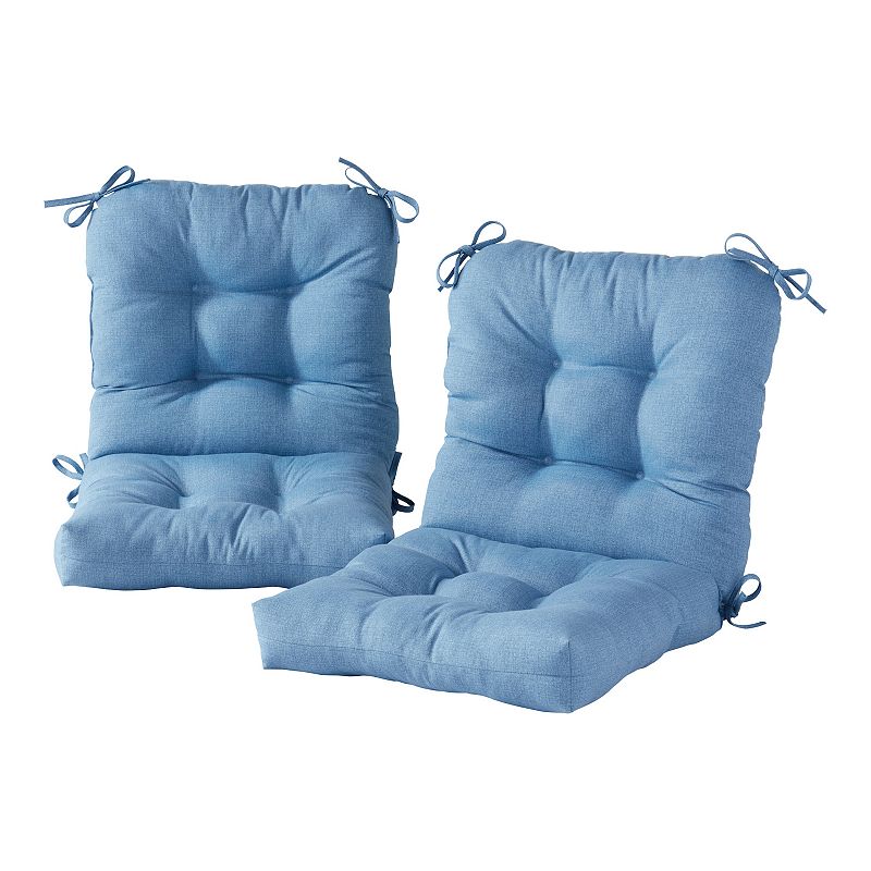 Greendale Home Fashions 2-piece Outdoor Seat/Back Chair Cushion Set, Blue