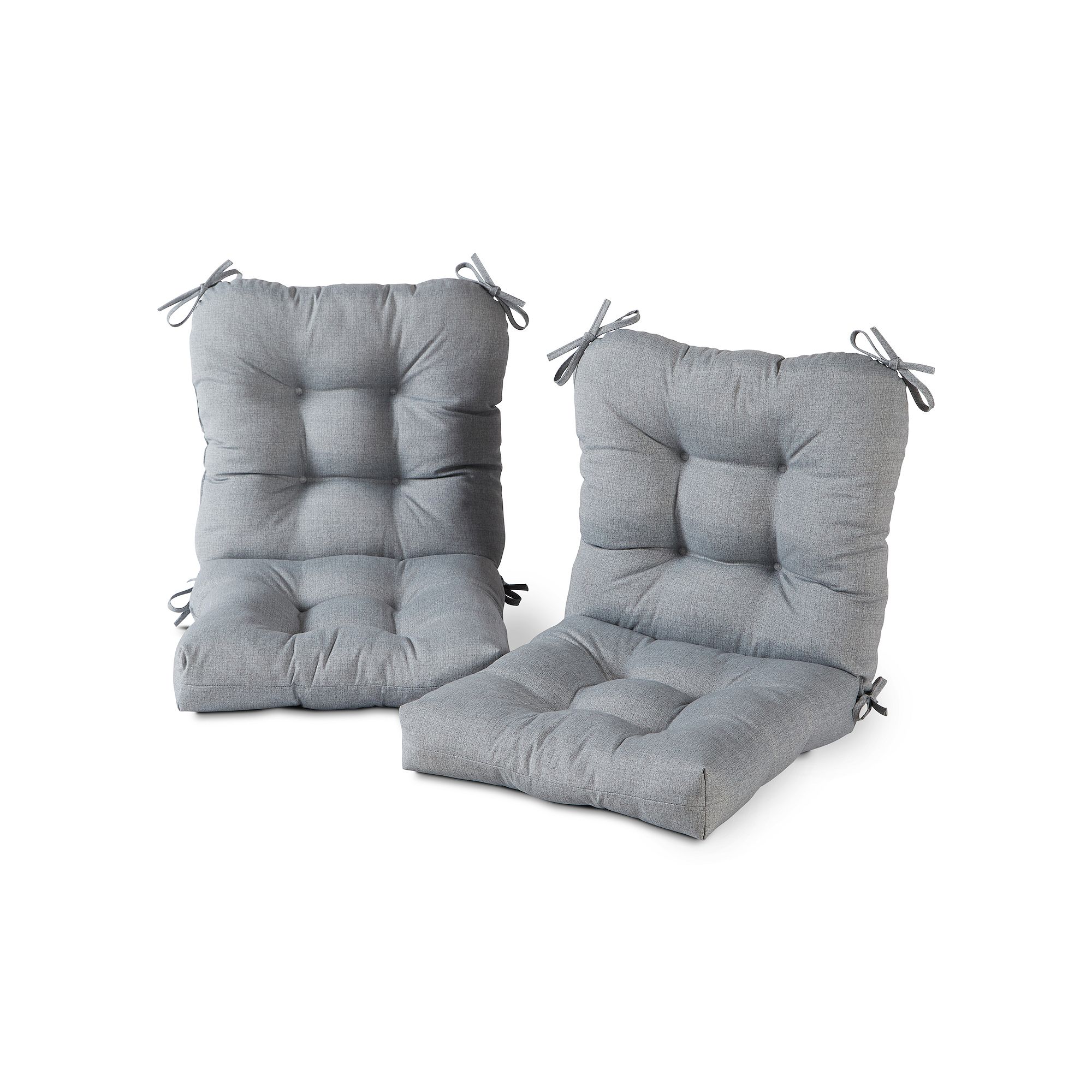 Greendale Home Fashions 2-piece Outdoor Seat/Back Chair Cushion Set, Grey G