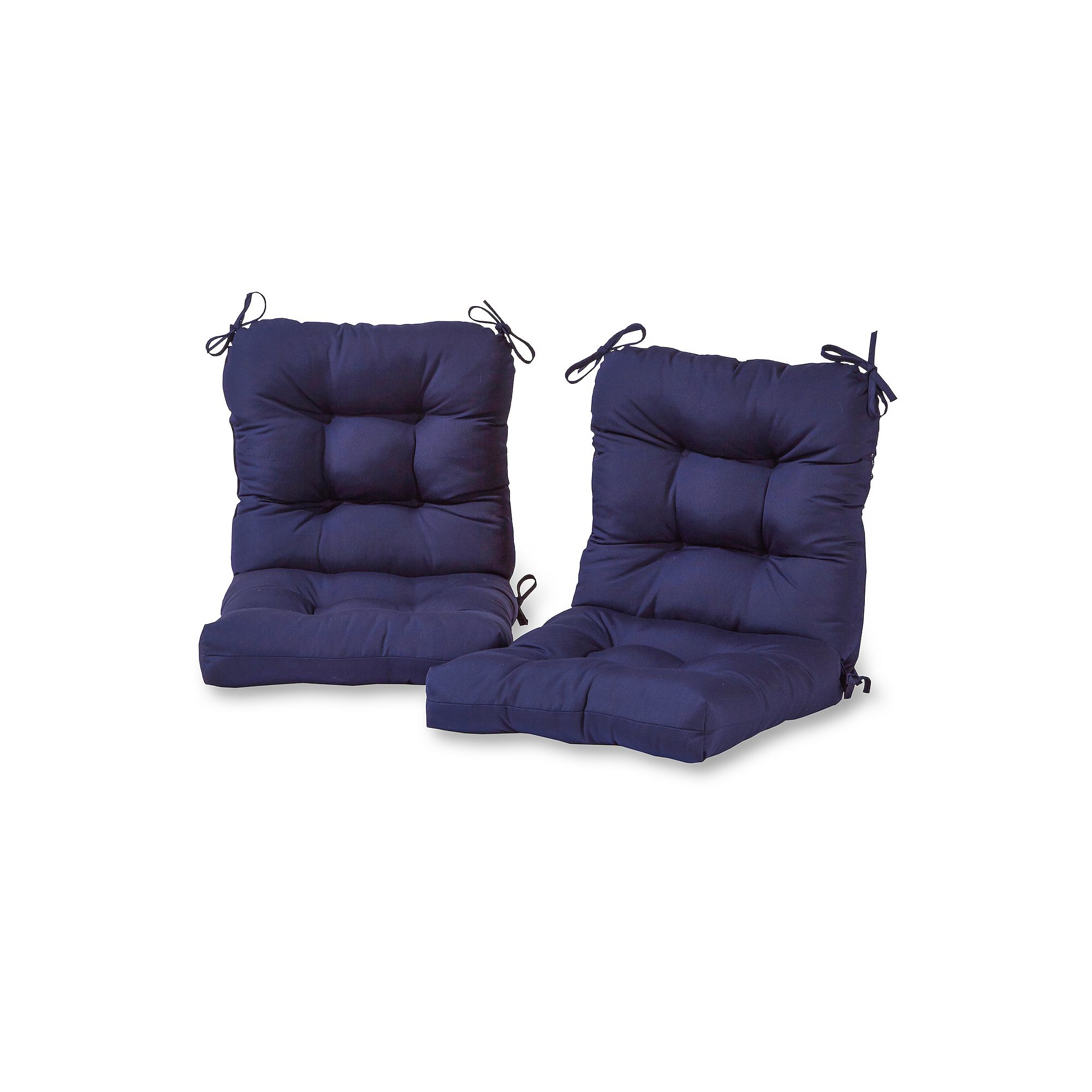 Greendale Home Fashions 2-piece Outdoor Seat/Back Chair Cushion Set, Blue