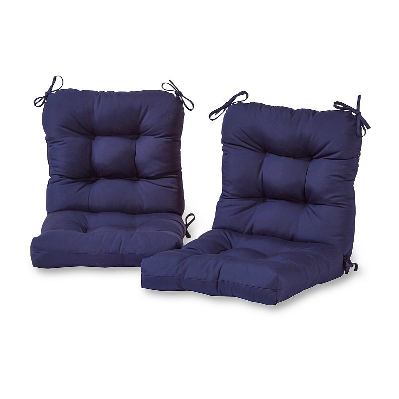 Greendale Home Fashions 2-piece Outdoor Seat/Back Chair Cushion Set, Blue
