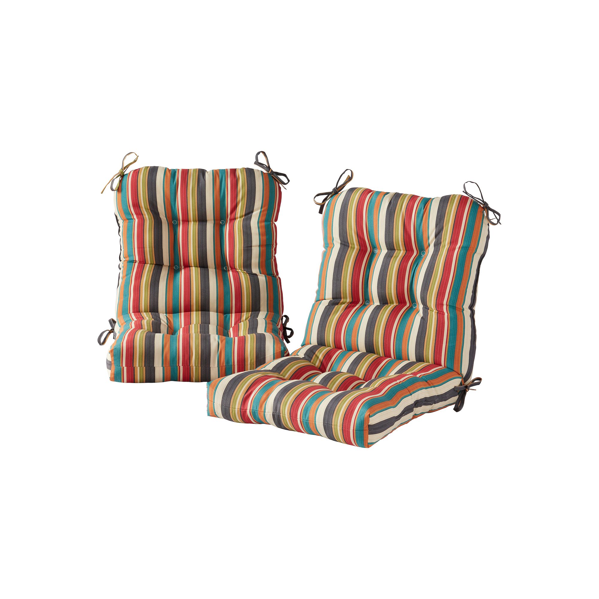Greendale Home Fashions 2-piece Outdoor Seat/Back Chair Cushion Set, Sunset
