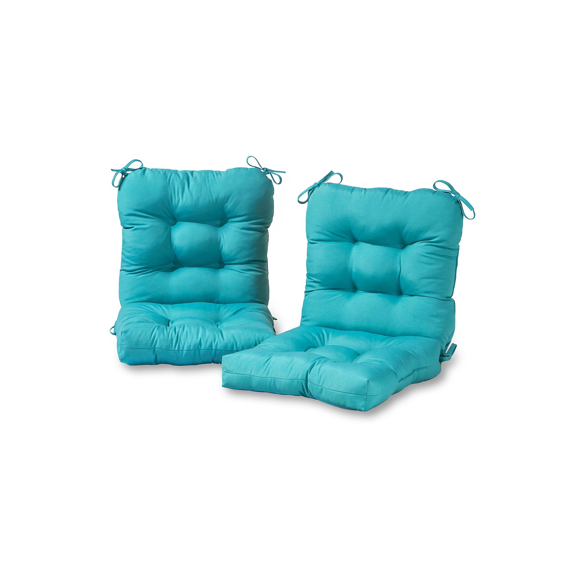 Greendale Home Fashions 2-piece Outdoor Seat/Back Chair Cushion Set, Blue