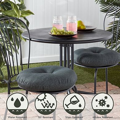 Greendale Home Fashions 15" Round 4-piece Outdoor Bistro Chair Cushion Set