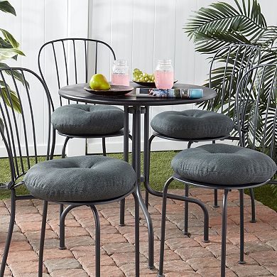 Greendale Home Fashions 15" Round 4-piece Outdoor Bistro Chair Cushion Set