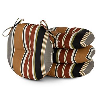 Greendale Home Fashions 15" Round 4 pc Outdoor Bistro Chair Cushion Set