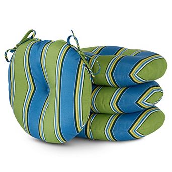 Greendale Home Fashions 15" Round 4 pc Outdoor Bistro Chair Cushion Set