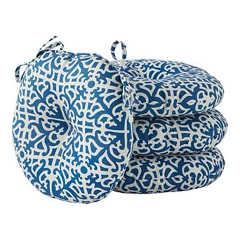 Greendale Home Fashions 15" Round 4 pc Outdoor Bistro Chair Cushion Set