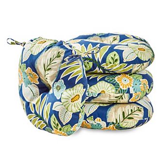 Greendale Home Fashions 15" Round 4 pc Outdoor Bistro Chair Cushion Set