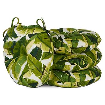 Greendale Home Fashions 15" Round 4 pc Outdoor Bistro Chair Cushion Set