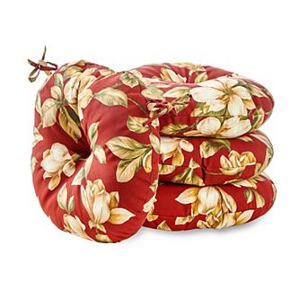 Greendale Home Fashions 15" Round 4 pc Outdoor Bistro Chair Cushion Set