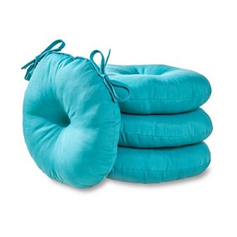 Greendale Home Fashions 15" Round 4 pc Outdoor Bistro Chair Cushion Set