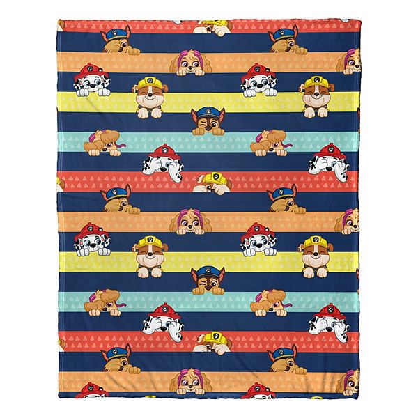 Paw Patrol My Stripes Micro Raschel Throw Blanket