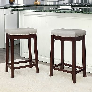 Linon Allure Counter Stool 2-Piece Set