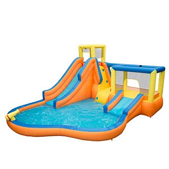 Banzai Inflatable Slide 'N Bounce Splash Park Water Park 3 Levels of Fun!