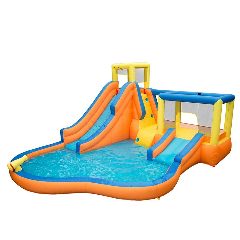 Banzai Inflatable Slide N Bounce Splash Park Water Park 3 Levels of Fun!, 