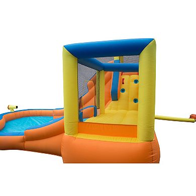 Banzai Inflatable Slide 'N Bounce Splash Park Water Park 3 Levels of Fun!