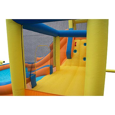 Banzai Inflatable Slide 'N Bounce Splash Park Water Park 3 Levels of Fun!