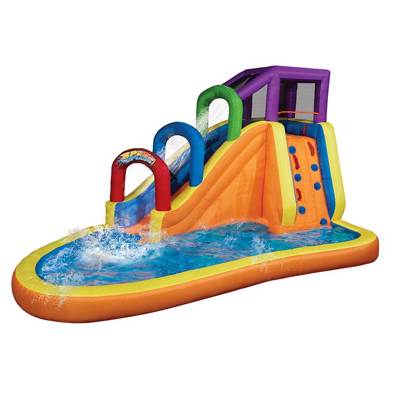 Banzai Speed Slide Water Park Outdoor Toy, Multicolor